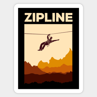 Zipline Adventure Ziplining Ziplines Gift Sticker